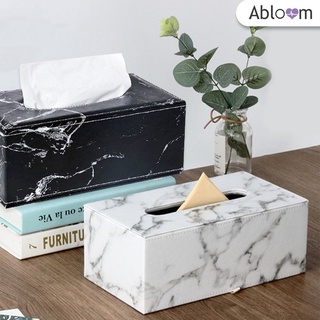 Orzer กล่องทิชชู่ ลายหินอ่อน ของแต่งบ้าน Tissue Box Luxury Marble Collection