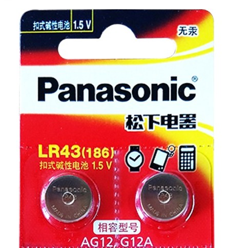 ถ่านกระดุม Panasonic LR43 (186, AG12) 1.5V Alkaline Battery ของแท้ แพค ...