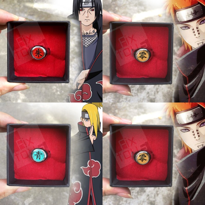 พร้อมส่งใน-24-ชม-แหวนแสงอุษาของแท้-แหวน-ประจำตัว-กลุ่มแสงอุษา-akatsuki-พร้อมกล่องใส่-อนิเมะ-จาก-นารูโตะ-naruto