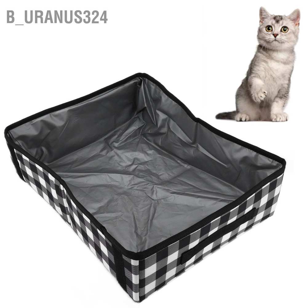 ภาพหน้าปกสินค้าB_Uranus324 กระบะทราย รุ่นขอบสูง กันทรายกระเด็น แบบพกพา น้ำหนักเบา กันน้ำ พับได้ ห้องน้ำสำหรับแมว จากร้าน b_uranus324.th บน Shopee