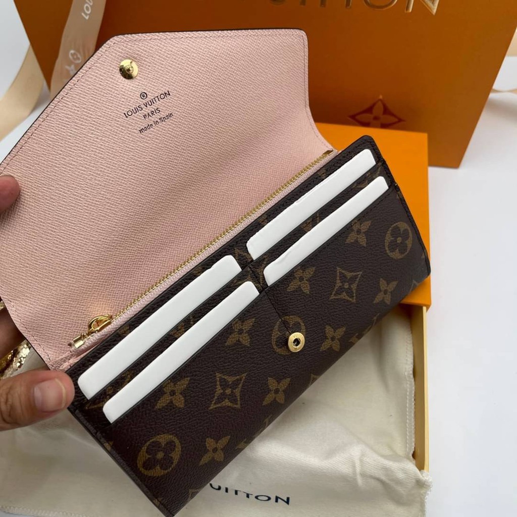 louis-vuitton-wallet-สีชมพู-grade-vip-size-19cm