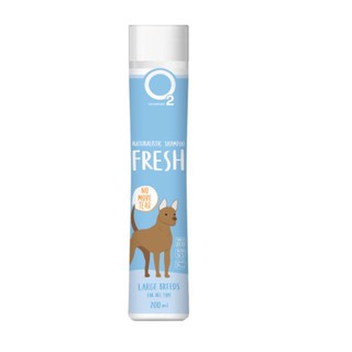 O2 Shampoo Fresh  for dog 500 ml. หมดอายุ 07/2024 แชมพูสำหรับสุนัข สูตรเย็น สดชื่น