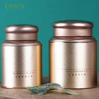 Epoch กระปุกดีบุก ทรงกลม แบบพกพา สําหรับใส่ชา กาแฟ