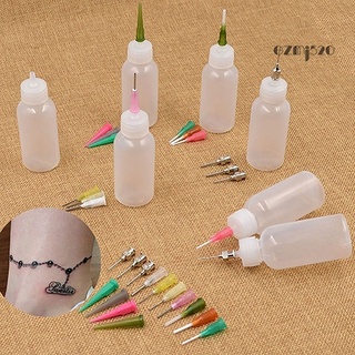 【AG】Henna Tattoo Applicator Squeeze Plastic Drawing Bottle Detailing Nozzle Tip Set