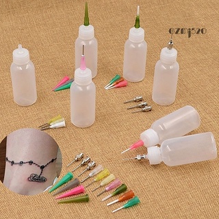 【AG】Henna Tattoo Applicator Squeeze Plastic Drawing Bottle Detailing Nozzle Tip Set