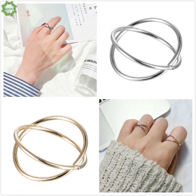 ภาพหน้าปกสินค้าCOD qipin แหวนแฟชั่นสไตล์เกาหลีสำหรับผู้หญิง