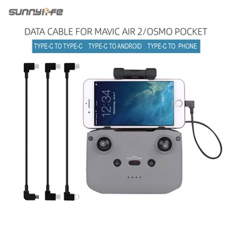 Sunnylife สายเคเบิลข้อมูล Micro USB Type-C สําหรับสมาร์ทโฟน DJI MAVIC 3 AIR 2S MINI 2 PRO OSMO POCKET ACTION Camera
