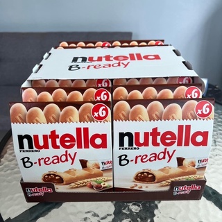 (ยกลัง) Nutella B-ready 6 ชิ้น เวเฟอร์อบกรอบสอดไส้นูเทลล่า ยกลัง 16 กล่อง