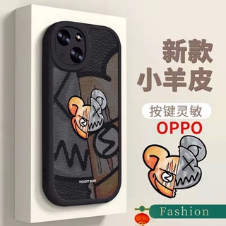 Sheepskin mobile phone case, soft silicone, shockproof, bear pattern, for OPPO A5 2020 A92020 A32 5G A15 A3S A31 2020 F11RENO5 RENO 8 CASE เคสOPPOA5 A15S CASE OPPO A31 2020 เคส a32 2020 เคสOPPO Reno5