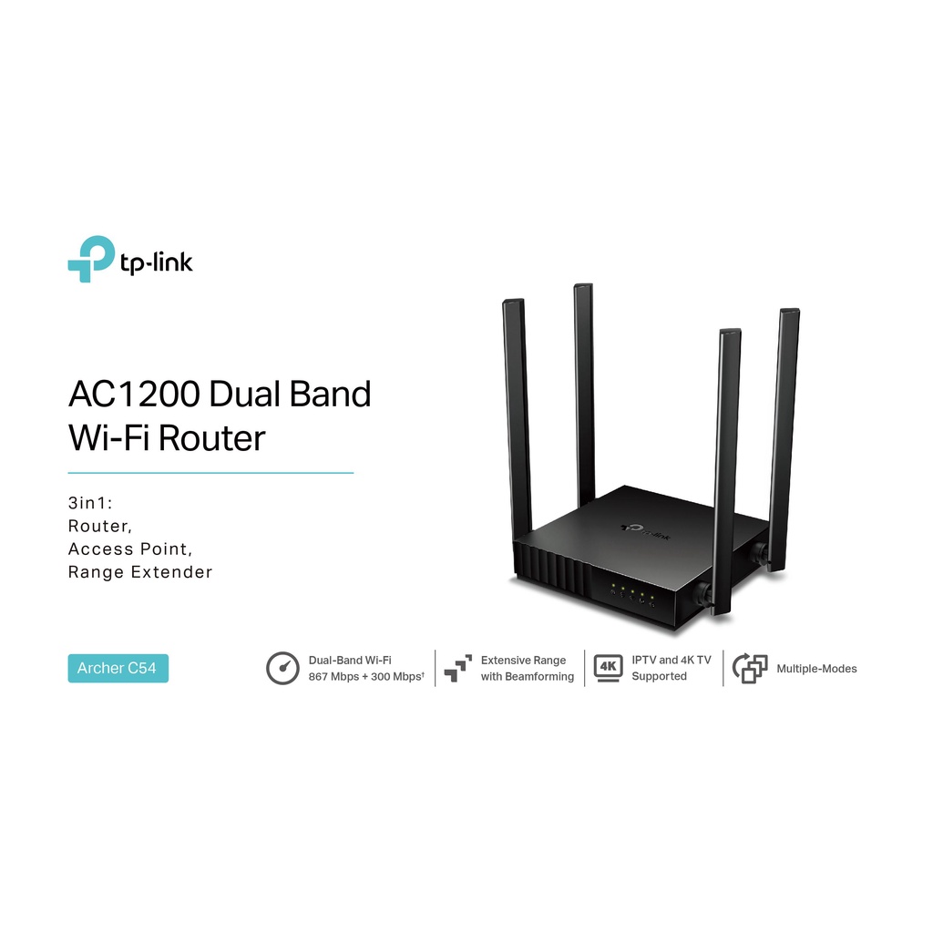 router-เราเตอร์-tp-link-archer-c54-dual-band-ac1200-ของแท้รับประกันตลอดอายุการใช้งาน