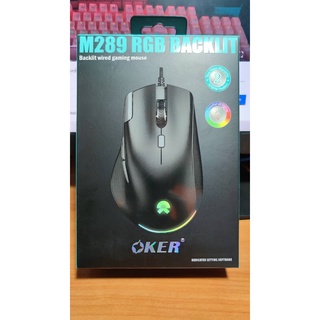 เม้าส์ เม้าส์เกมส์ เม้าเกมมิ่ง เมาส์ Oker M249 RGB 7200DPI