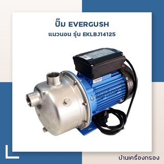 [บ้านเครื่องกรอง]ปั๊ม EVERGUSH STAINLESS STEEL JET PUMP แนวนอน รุ่น EKLBJ14125 (220V) (MADEIN TAIWAN) (ปั๊มเครื่องกรอง/ป