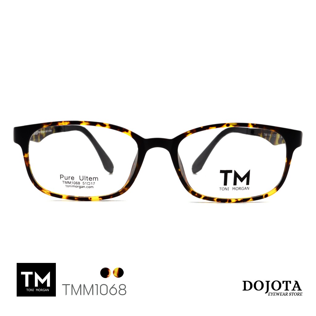 กรอบแว่นตา-tm-รุ่น-tmm1068-สีลายกระ-ทรงเหลี่ยม-น้ำหนักเบา-made-in-korea