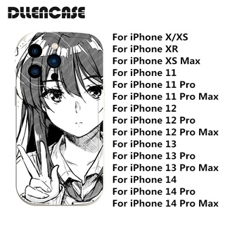 เคสซิลิโคนนิ่ม กันกระแทก สําหรับ iPhone 14 13 Pro Max X XS XR 11 12 13 Pro Pro Max A323