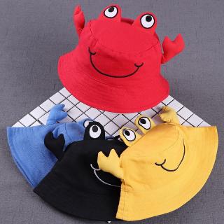 สินค้า การ์ตูนเกาหลีเด็กเด็กหมวกผ้าฝ้ายปักปูอ่างทารกหมวกน่ารักหมวกชาวประมง
