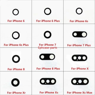 Epcph- อะไหล่แหวนเลนส์กล้องด้านหลัง แบบเปลี่ยน สําหรับ iPhone 6 6s 7 8 Plus X XR Xs Max 2 ชิ้น
