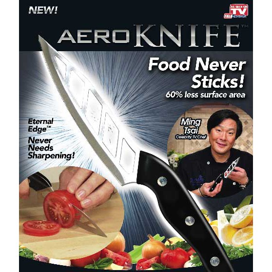 มีดสเตนเลสสตีลตัดได้อย่างราบรื่น-ไม่ติดใบมีด-เตรียมวัตถุดิบทำอาหารได้aero-knife