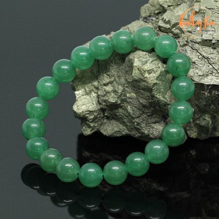 หินอเวนเจอรีน ขนาด 10 มิล Green Aventurine แต่งสี กำไลหินมงคล กำไลหิน หินแห่งความโชคดี เสริมโชคลาภเสี่ยงดวง หินสีเขียว