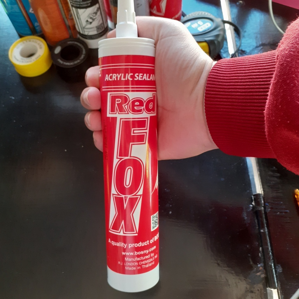 กาวซิลิโคน-อคีลิค-อคิลิค-acrylic-sealant-redfox-ยาเเนวกระเบื้อง-อุดรอยเเตกผนัง-ขนาด-430-กรัม-ใหญ่