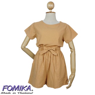 【RY-ร้านแฟชั่น】ชุดเซตผู้หญิง ชุดเซต2ชิ้น（เสื้อ+กางเกง）ผ้าฝ้ายแท้​  FOMIKA​ S1ใหม่
