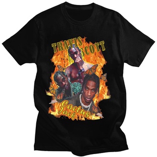 เสื้อวันพีช - Gildanแร็ปเปอร์TravisScottsแคคตัสแจ็คเสื้อยืดAstroworldกราฟิกผู้ชาย100ผ้าฝ้ายTshirtsก