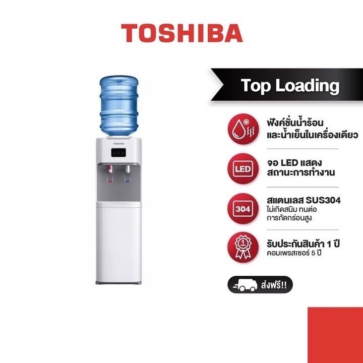 ภาพหน้าปกสินค้าTOSHIBA เครื่องทำน้ำร้อน/น้ำเย็น Top loading รุ่น RWF-W1664TK(W1) จากร้าน toshiba_officialstore บน Shopee
