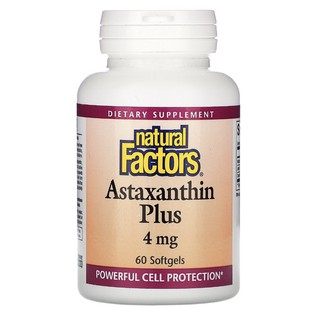 Natural Factors Astaxanthin Plus, 4 mg, 60 Softgels