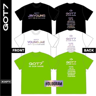 💚เสื้อ GOT7 IS OUR NAME เลือกเมมเบอร์ Hologram💿 Gold🏅สามารถปรับแต่งได้