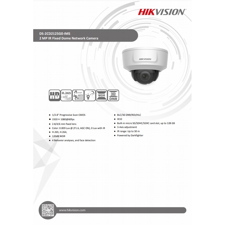hikvision-2mp-ip-camera-รุ่น-ds-2cd2125g0-ims-2-8mm-2ตัว
