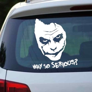 สติกเกอร์ไวนิล ลาย Joker Why So Serious สําหรับติดตกแต่งผนังรถยนต์ รถบรรทุก