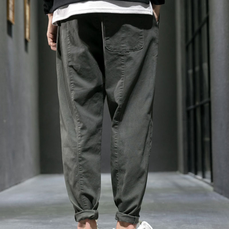 ภาพสินค้าSummer Plain Casual Loose Fashion Wide Leg Pants Men จากร้าน heiying0903.th บน Shopee ภาพที่ 6