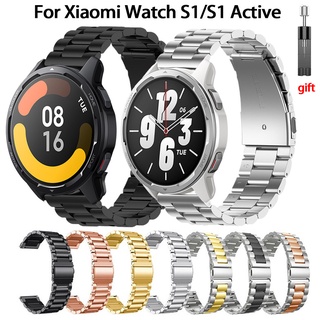 ภาพขนาดย่อของสินค้าสาย xiaomi watch s1 active สายนาฬิกาข้อมือ สแตนเลส สำหรับ xiaomi watch s1 s1 active นาฬิกาสมาร์ท strap