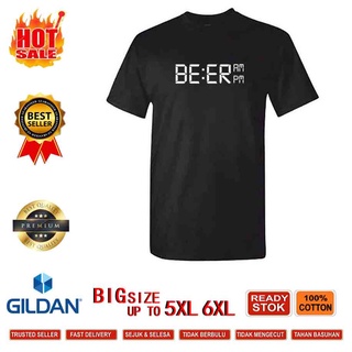 Chonghaijia Xs-6Xl เสื้อยืดผ้าฝ้ายพิมพ์ลาย Beer Oclock Dad Idea Joke สําหรับผู้ชายสีดํา