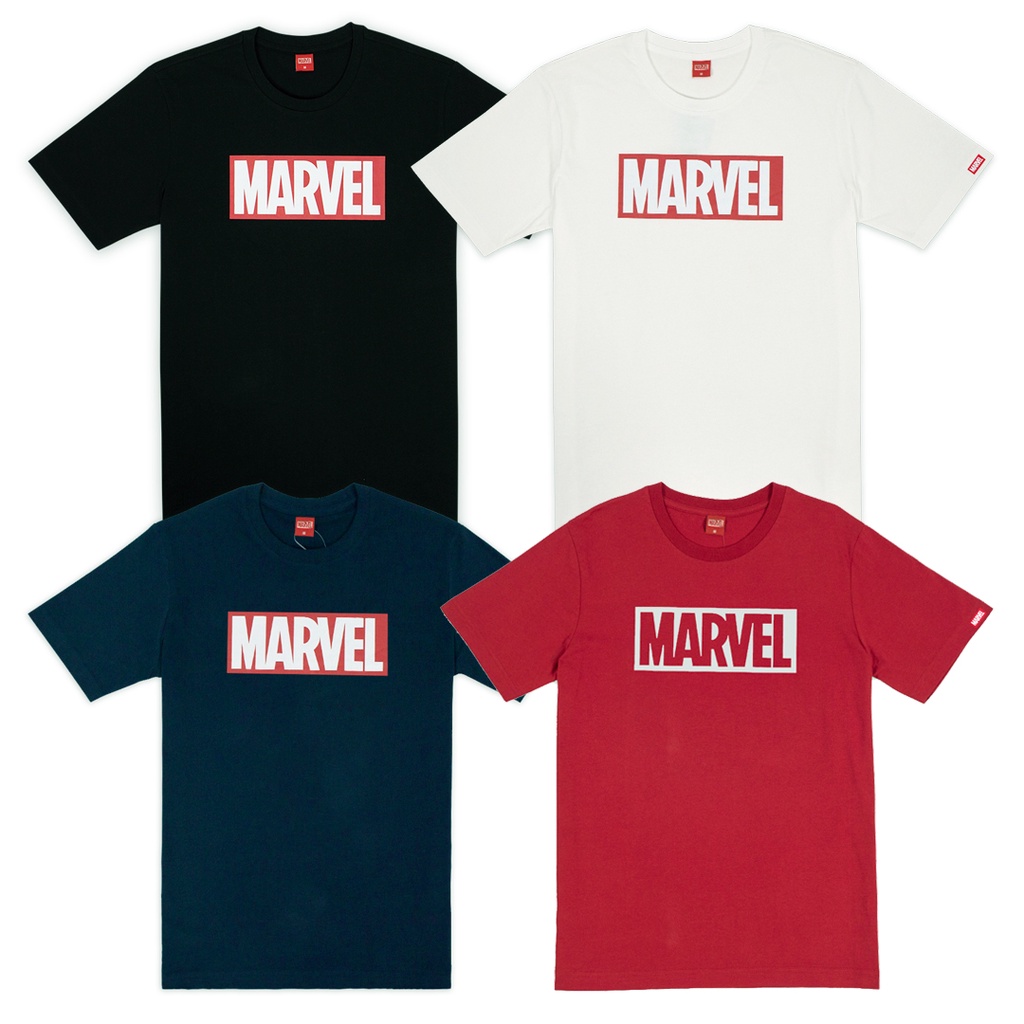 marvel-men-logo-t-shirt-เสื้อยืดผู้ชายมาร์เวล-พิมพ์สียาง-สินค้าลิขสิทธ์แท้100-characters-studio