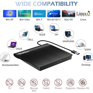 External CD Drive USB 3.0/2.0 Portable CD DVD +/-RW Drive DVD/CD ROM