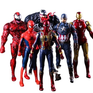 Iron Spider-Man Venom Iron Man Migu ของแท้ reunion ขนาดใหญ่ตุ๊กตาของเล่นรุ่นโลหะผสม super