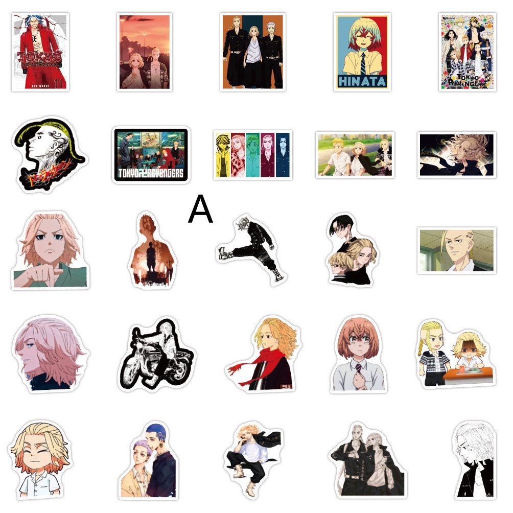 สติ๊กเกอร์-tokyo-revengers-anime-manga-กันน้ํา-2-แบบ-50-ชิ้น