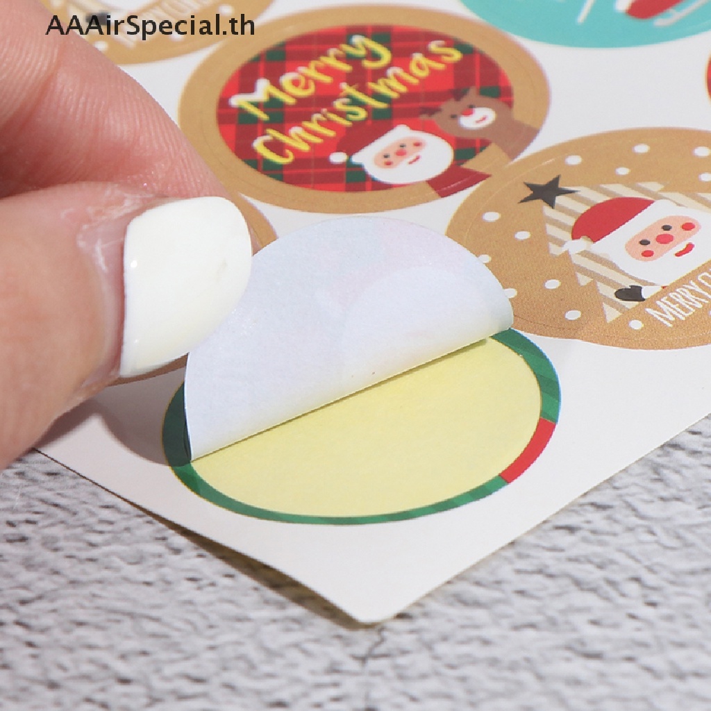 aaairspecial-สติกเกอร์ฉลาก-ทรงกลม-ลาย-merry-christmas-สําหรับติดบรรจุภัณฑ์-120-ชิ้น