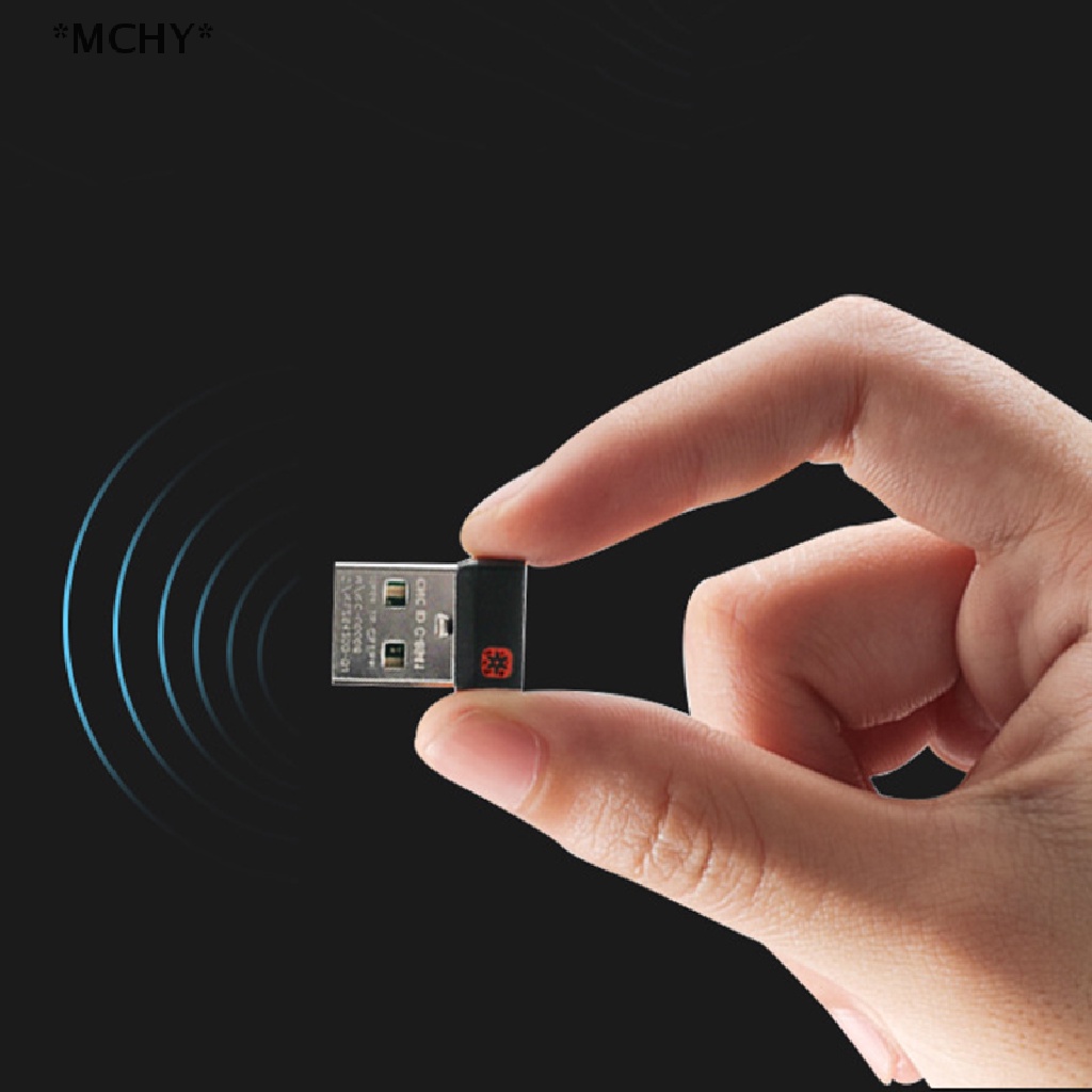 ภาพหน้าปกสินค้าMchy) อะแดปเตอร์ดองเกิลรับสัญญาณไร้สาย USB สําหรับเมาส์ คีย์บอร์ด Logitech PC จากร้าน inthespreba.th บน Shopee