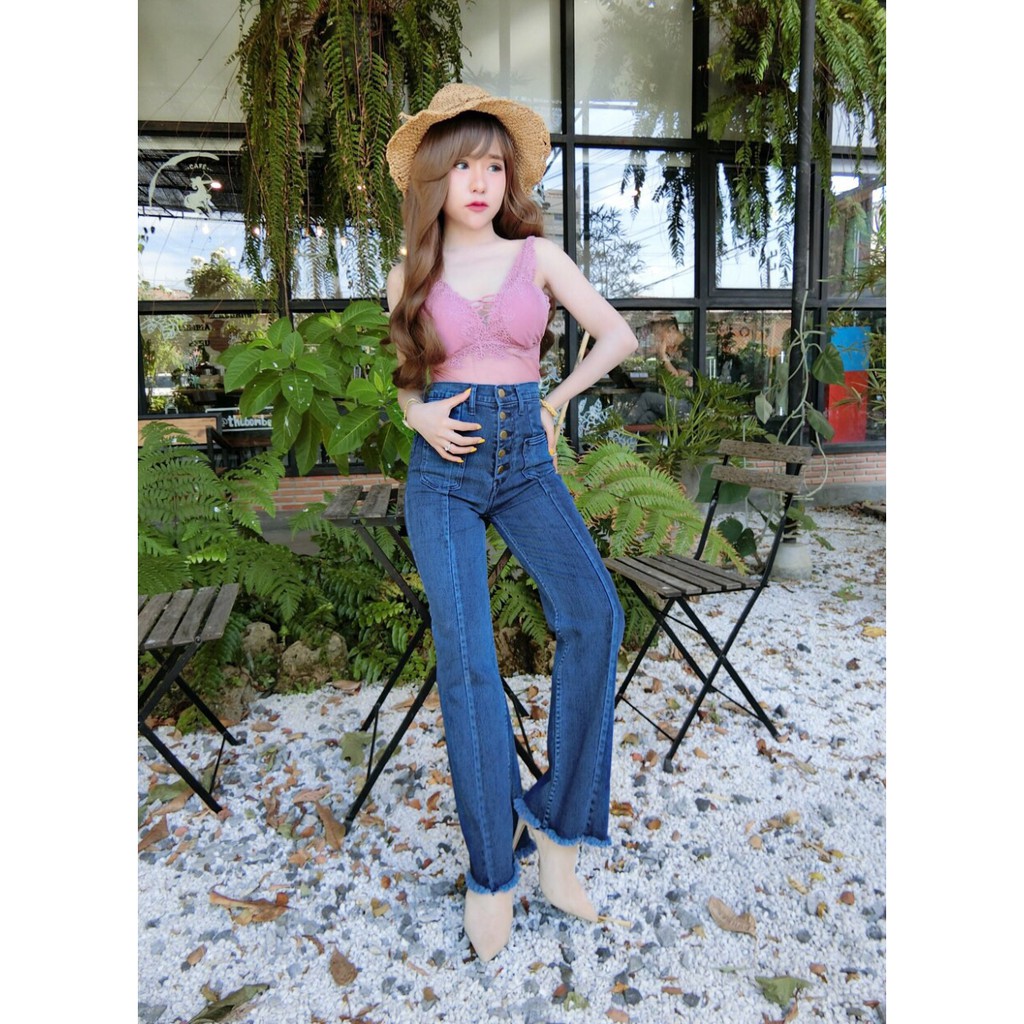 cc-jeans-046-s-5xl-กางเกงยีนส์ผู้หญิง-เอวสูง-สกินนี่-ยีนส์ยืด-ขากว้าง-ขาบาน-รุ่ย-กางเกงผู้หญิง