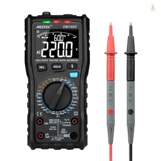 Flt MESTEK มัลติมิเตอร์ดิจิทัล RMS วัดแรงดันไฟฟ้า AC DC 10000 ครั้ง ความถี่อุณหภูมิ ไดโอด NCV