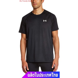 My Trendy Store Under Armour เสื้อยืดกีฬา Under Armour Mens Tech Short Sleeve T-Shirt, Black /White, Small Under Armour