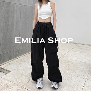 EMILIA SHOP กางเกงขายาว กางเกงเอวสูง กางเกงขายาวผู้หญิง 2022 ใหม่ ES220041