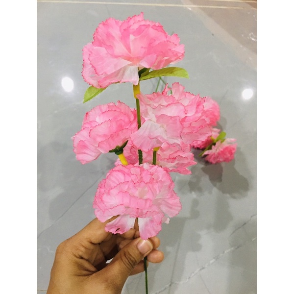 ภาพสินค้าช่อดอกไม้ ช่อดอกคาเนชั่นสีชมพู คาเนชั่น1ช่อ5ดอก คาเนชั่นราคาส่ง จากร้าน aemflower บน Shopee ภาพที่ 2