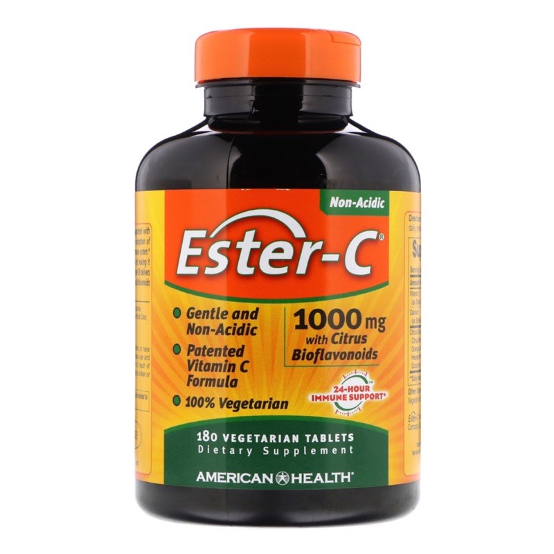 พร้อมส่ง-ester-c-with-citrus-bioflavonoid-1-000mg-180-vegetarian-tablets