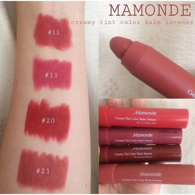 ภาพสินค้าพร้อมส่ง Mamonde Creamy Tint Color Balm Intense ลิปสติกแท่งทรงดินสอ หัวหมุนออโต้ พกพาง่าย จากร้าน makeup_beautyshop บน Shopee ภาพที่ 4