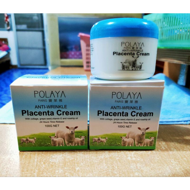 ครีมแกะ-polaya-anti-wrinkle-placenta-cream-ขนาด100g-ของแท้นำเข้าจาก-paris-ฝรั่งเศส