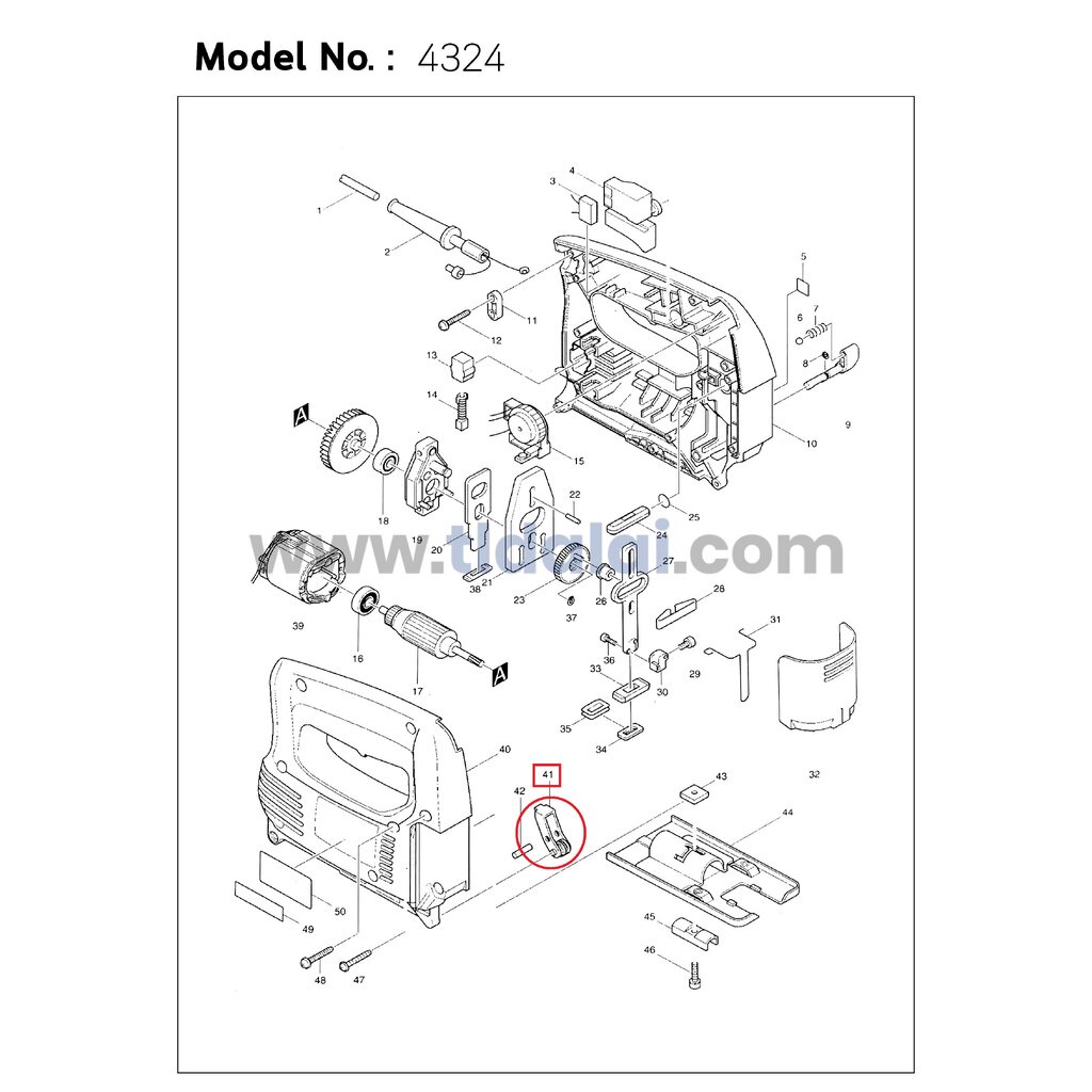 ล้อประคองใบ^ เลื่อยจิ๊กซอว์ Makita มากีต้า รุ่น 4324, 4329, M4301 ...