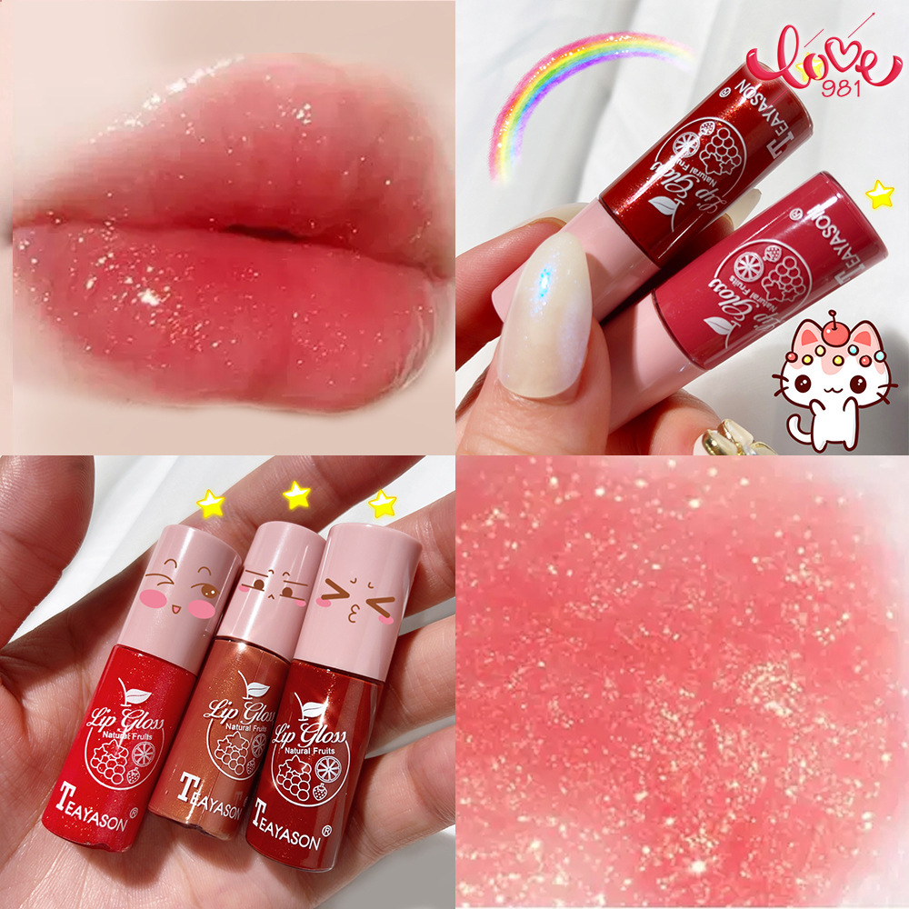ภาพหน้าปกสินค้าลิปสติกที่ให้ความชุ่มชื้นของนักเรียนลิปกลอสที่ให้ความชุ่มชื้นและแวววาวเคลือบริมฝีปากวุ้นแก้ว   Student moisturizing lipstick moisturizing lip gloss and shimmering glaze glass jelly lip glaze จากร้าน aibolai888.th บน Shopee