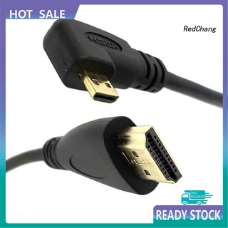 -SPQ- สายเคเบิล Micro HDMI Type D ตัวผู้ 90 องศา เป็น HDMI 1.4 ตัวผู้ 1080P HDTV